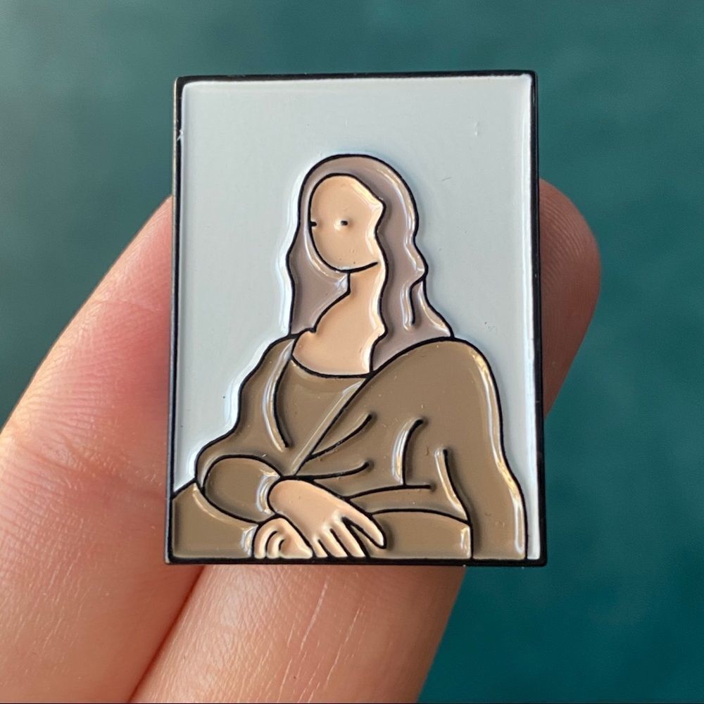 Mona Lisa Painting Enamel Pin/ Brooch Lapel